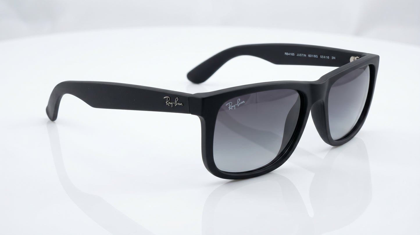 Ray-Ban RB4165 Justin Classic Square Sunglasses – Black, Grey & Brown